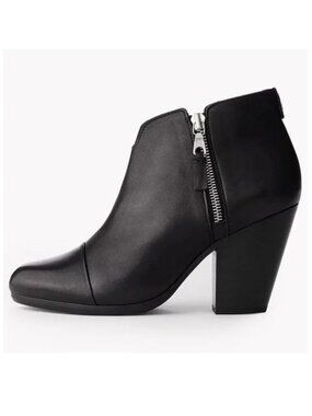 Rag & Bone Margot Leather Booties Ankle Boots Black Size 9